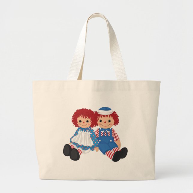 Bolso De Tela Gigante Tote de la muñeca de trapo (Frente)