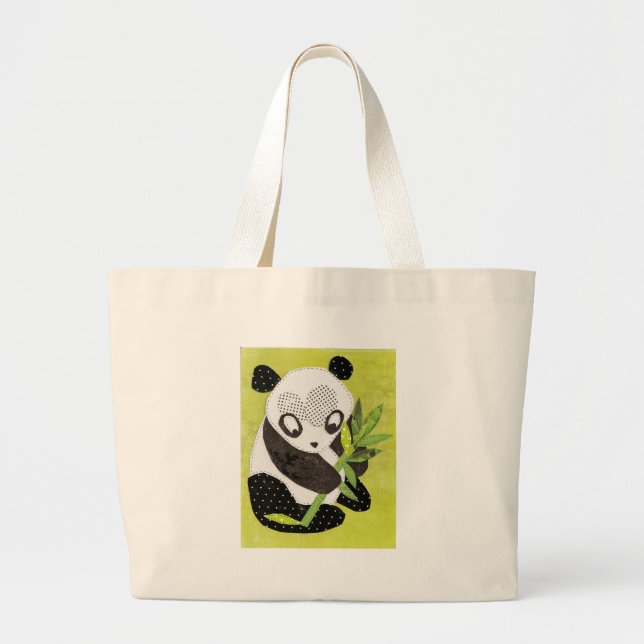 Bolso De Tela Gigante Tote de la panda (Frente)