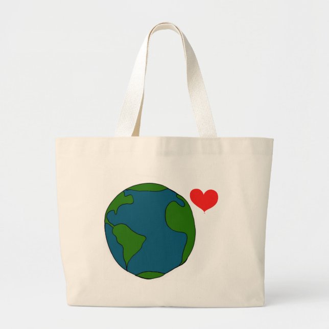Bolso De Tela Gigante Tote de la tierra (Frente)