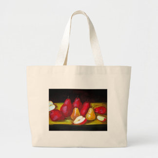 Bolso De Tela Gigante Tote de las "peras rojas"