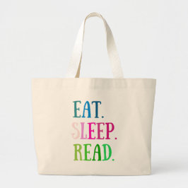 Bolso De Tela Gigante Tote DE LECTURA DE DORMIR DE COMIDA