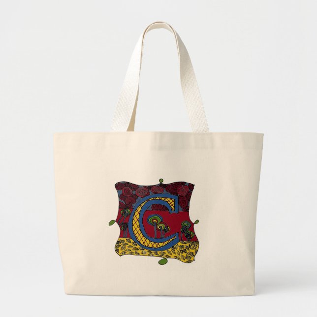 Bolso De Tela Gigante Tote de letra C (Frente)