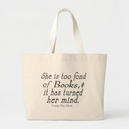 Bolso De Tela Gigante Tote de libros con presupuesto de Alcott