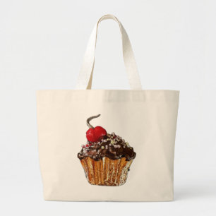 Bolso De Tela Gigante Tote de lienzo de chocolate