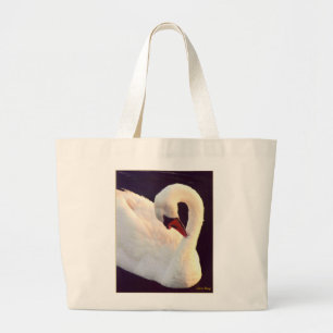 Bolso De Tela Gigante Tote de lienzo de cisne silencioso