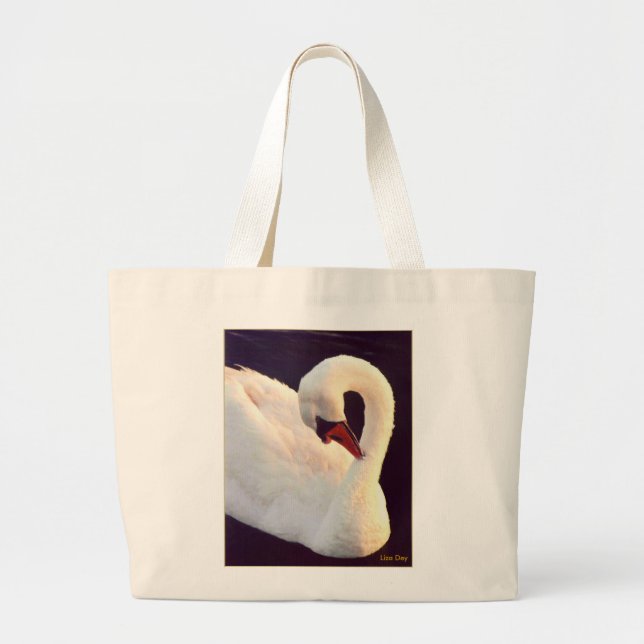 Bolso De Tela Gigante Tote de lienzo de cisne silencioso (Frente)