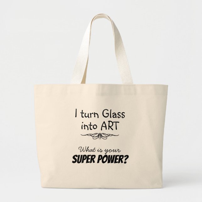 Bolso De Tela Gigante Tote de lienzo de vidrio manchado (Frente)