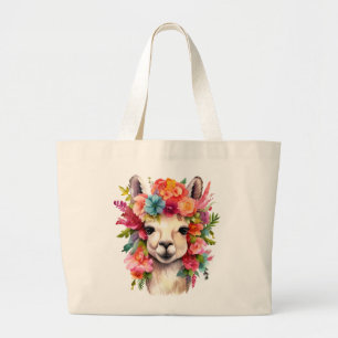 Bolso De Tela Gigante Tote de Llama Jumbo