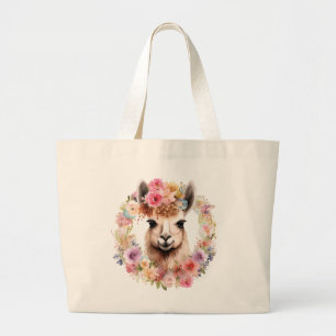 Bolso De Tela Gigante Tote de Llama Jumbo