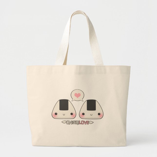 Bolso De Tela Gigante Tote de Onigiri (Frente)