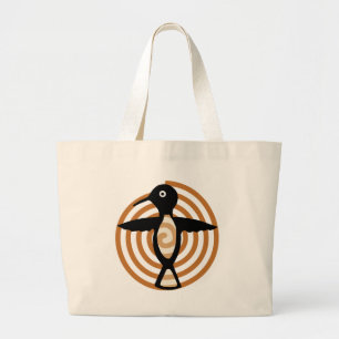 Bolso De Tela Gigante Tote de pájaro de Mimbres