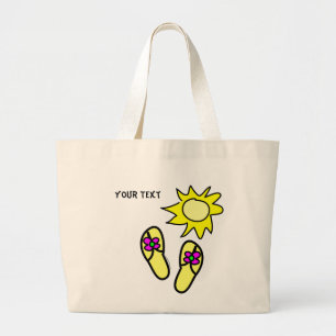 Bolso De Tela Gigante Tote de playa Sun n' Flip Flops
