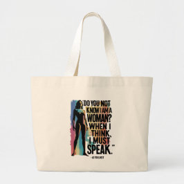 Bolso De Tela Gigante tote de Shakespeare, feminista "Voces potenciadas"