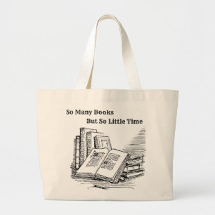 Bolso De Tela Gigante Tote de tan muchos libros