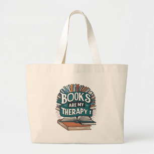 Bolso De Tela Gigante Tote de terapia del libro
