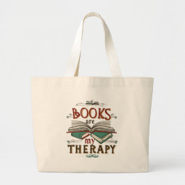 Bolso De Tela Gigante Tote de terapia literaria