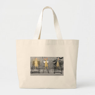 Bolso De Tela Gigante Tote de Tres Voces