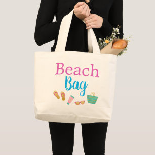 Bolso De Tela Gigante Tote de verano de Beach Bag Ocean Water