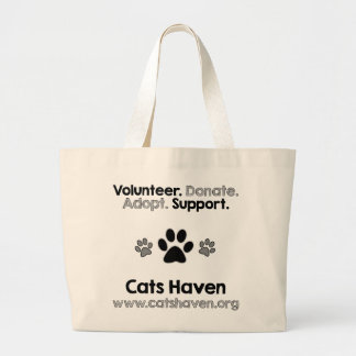 Bolso De Tela Gigante Tote de Volunteer.Adopt.Donate.Support