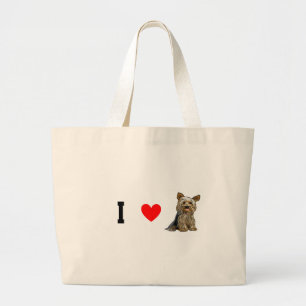 Bolso De Tela Gigante Tote de Yorkies del amor