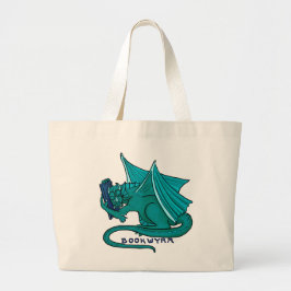 Bolso De Tela Gigante Tote del abrazo del libro de Bookwyrm (enorme)