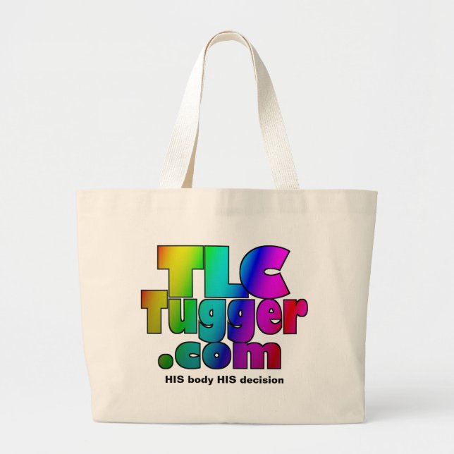 Bolso De Tela Gigante Tote del arco iris del TLC Tugger, SU cuerpo SU (Frente)