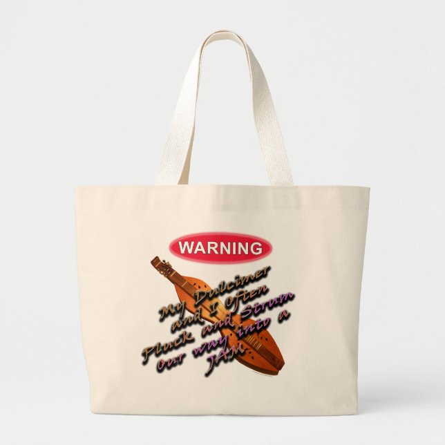 Bolso De Tela Gigante Tote del atasco del Dulcimer (Frente)