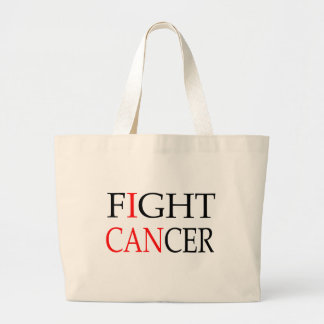 Bolso De Tela Gigante Tote del cáncer de la lucha puedo