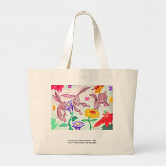 Bolso De Tela Gigante Tote del conejito del colibrí