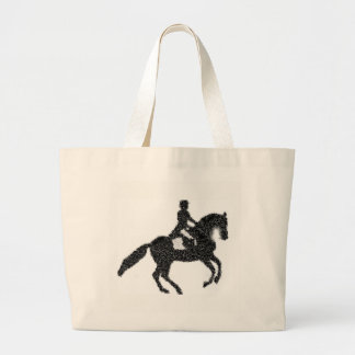 Bolso De Tela Gigante Tote del Dressage - diseño del mosaico del caballo