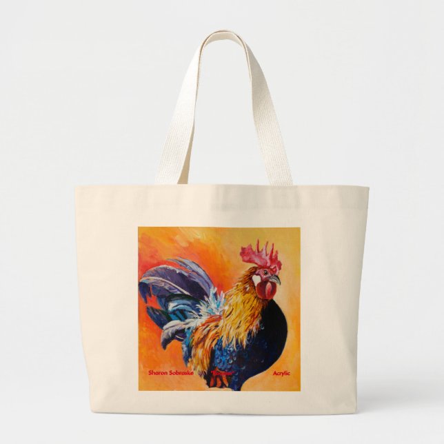Bolso De Tela Gigante Tote del gallo (Frente)