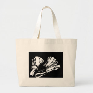 Bolso De Tela Gigante Tote del Handbell