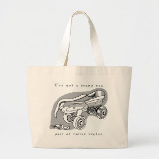 Bolso De Tela Gigante Tote del jumbo de la llave del patín de ruedas