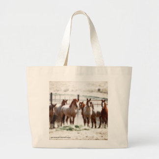 Bolso De Tela Gigante Tote del jumbo de los caballos