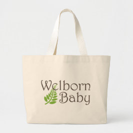 Bolso De Tela Gigante Tote del jumbo del bebé de Welborn