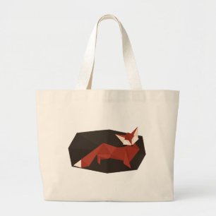 Bolso De Tela Gigante Tote del jumbo del Fox de Origami