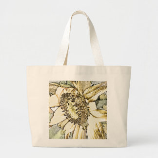 Bolso De Tela Gigante Tote del jumbo del girasol