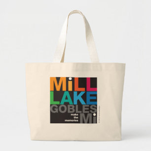 Bolso De Tela Gigante Tote del lago mill