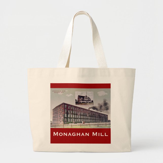 Bolso De Tela Gigante Tote del molino de Monaghan (Frente)