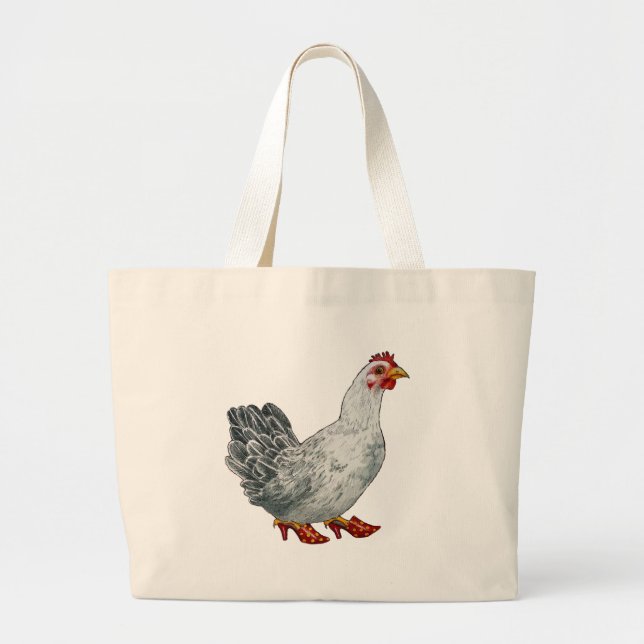 Bolso De Tela Gigante Tote del pollo (Frente)
