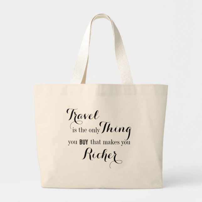 Bolso De Tela Gigante Tote del viaje (Frente)