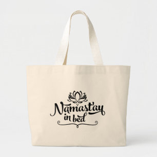Bolso De Tela Gigante Tote divertido de la cita de Namaste