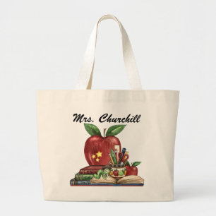 Bolso De Tela Gigante Tote docente por SRF