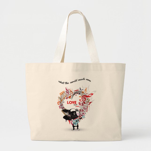 Bolso De Tela Gigante TOTE DULCE del AMOR del AMOR del mirabel (Frente)