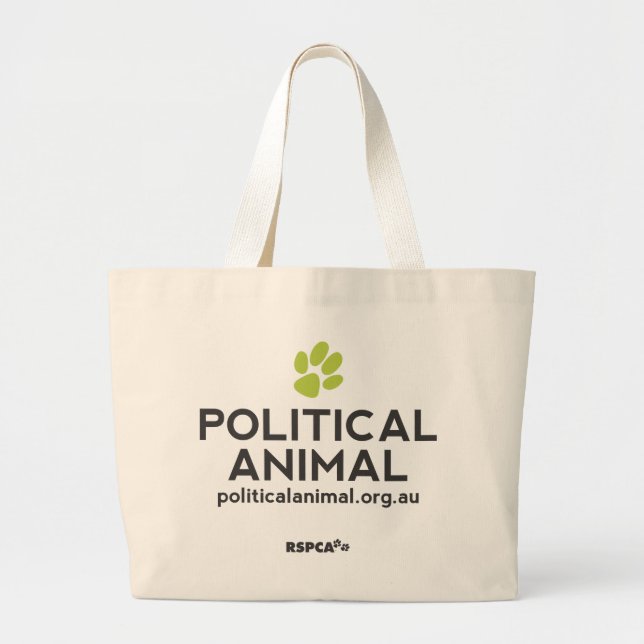 Bolso De Tela Gigante Tote enorme animal político de RSPCA (Frente)