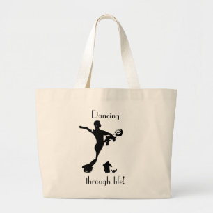 Bolso De Tela Gigante Tote enorme de baile - natural