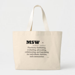Bolso De Tela Gigante Tote enorme de MSW