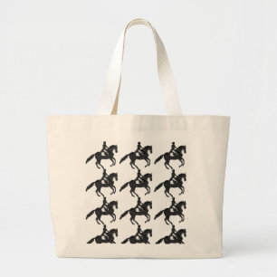 Bolso De Tela Gigante Tote enorme del Dressage - caballo del mosaico de