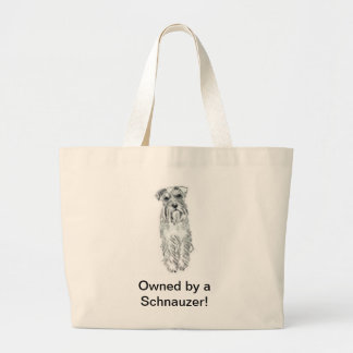 Bolso De Tela Gigante Tote enorme del Schnauzer