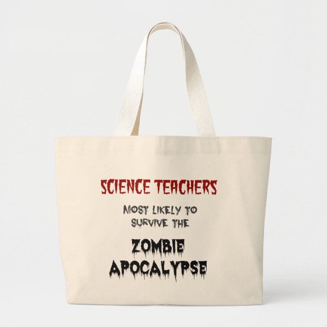 Bolso De Tela Gigante Tote enorme ScienceTeacherApocalypse (Frente)